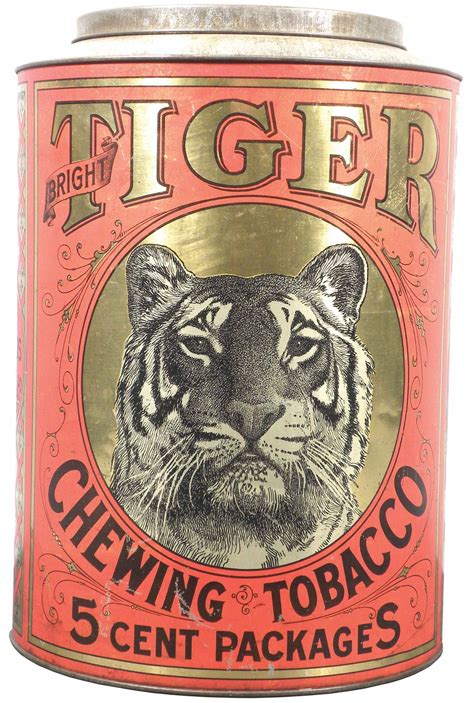 red metal box tiger chewing tobacco for sale|tiger chewing tobacco tin.